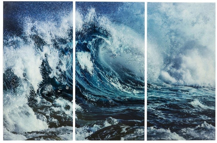 Kare TRIPTYCHON WAVE картина 240х160 см