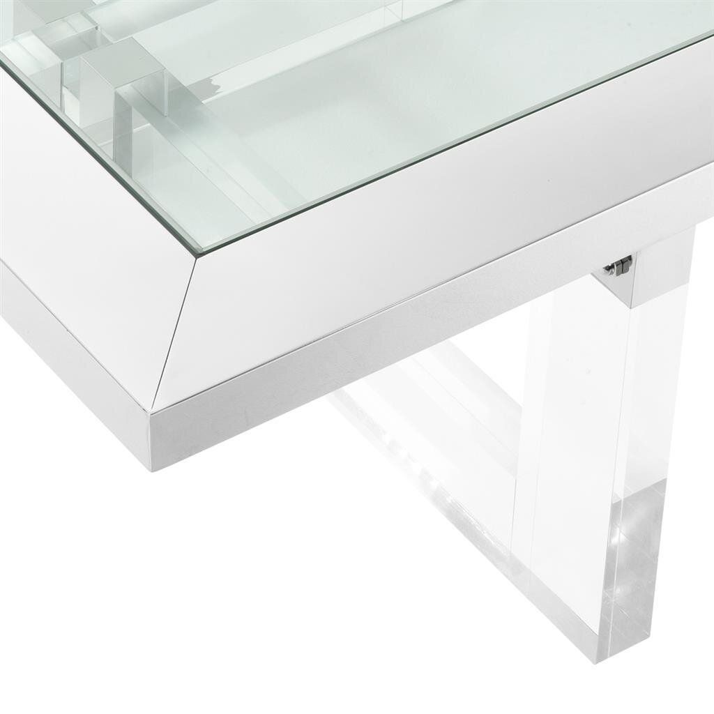 Eichholtz Журнальний стіл Horizon, Clear acrylic/Polished stainless steel