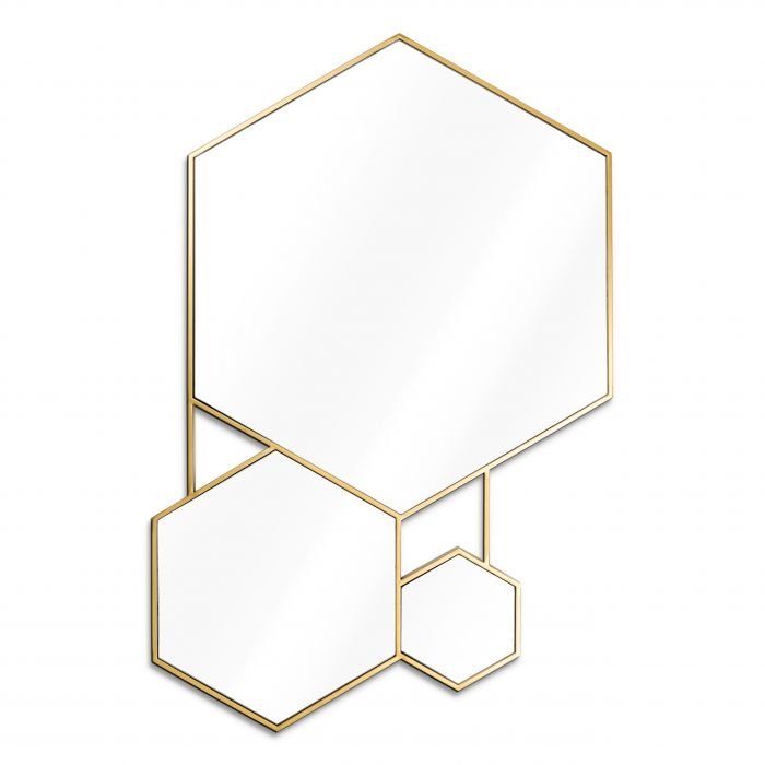 Eichholtz Настінне дзеркало Hexa 87*132, Gold